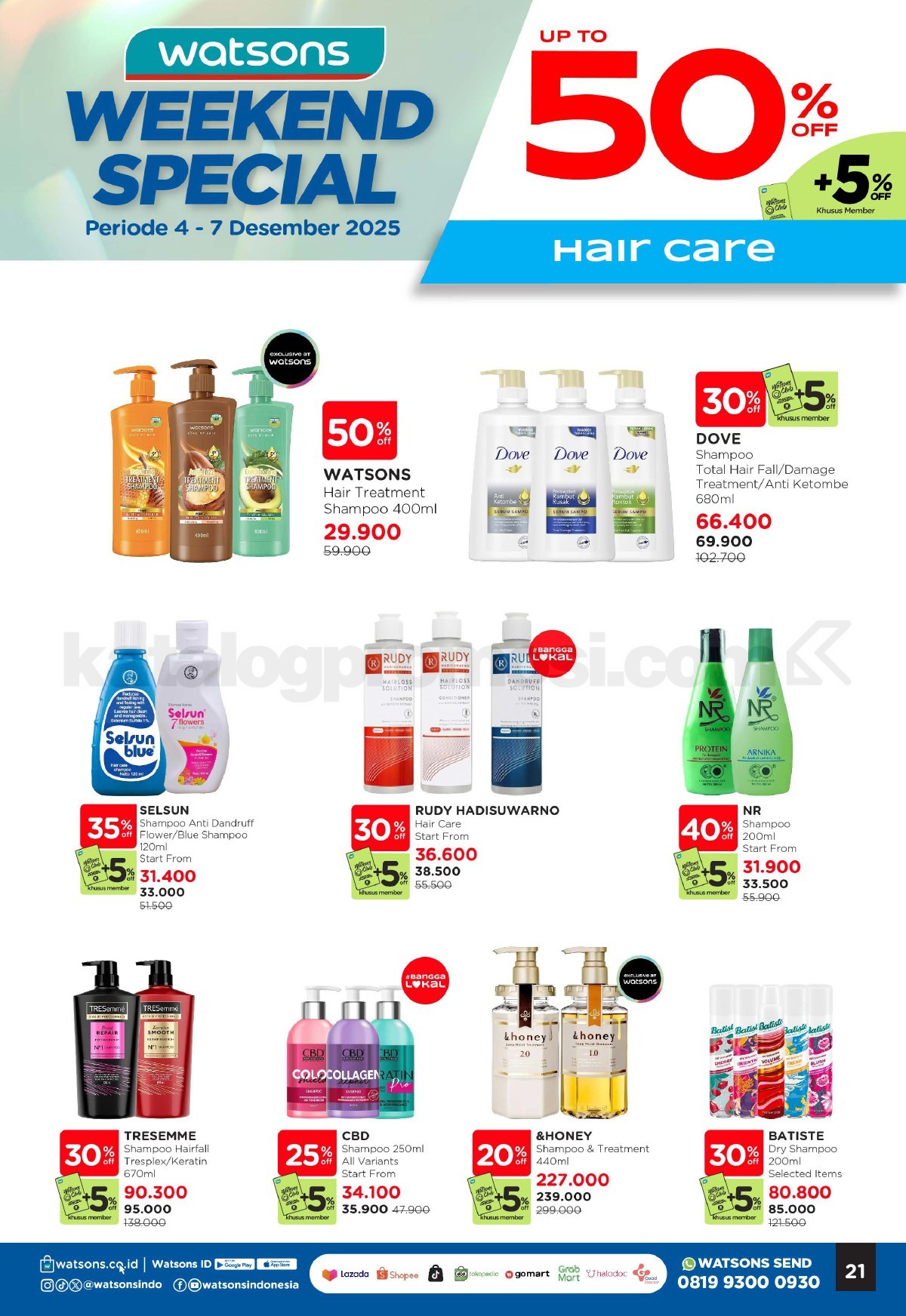 WATSONS WEEKEND SPECIAL Diskon hingga 50% WATSONS WEEKEND SPECIAL Diskon hingga 50% 21