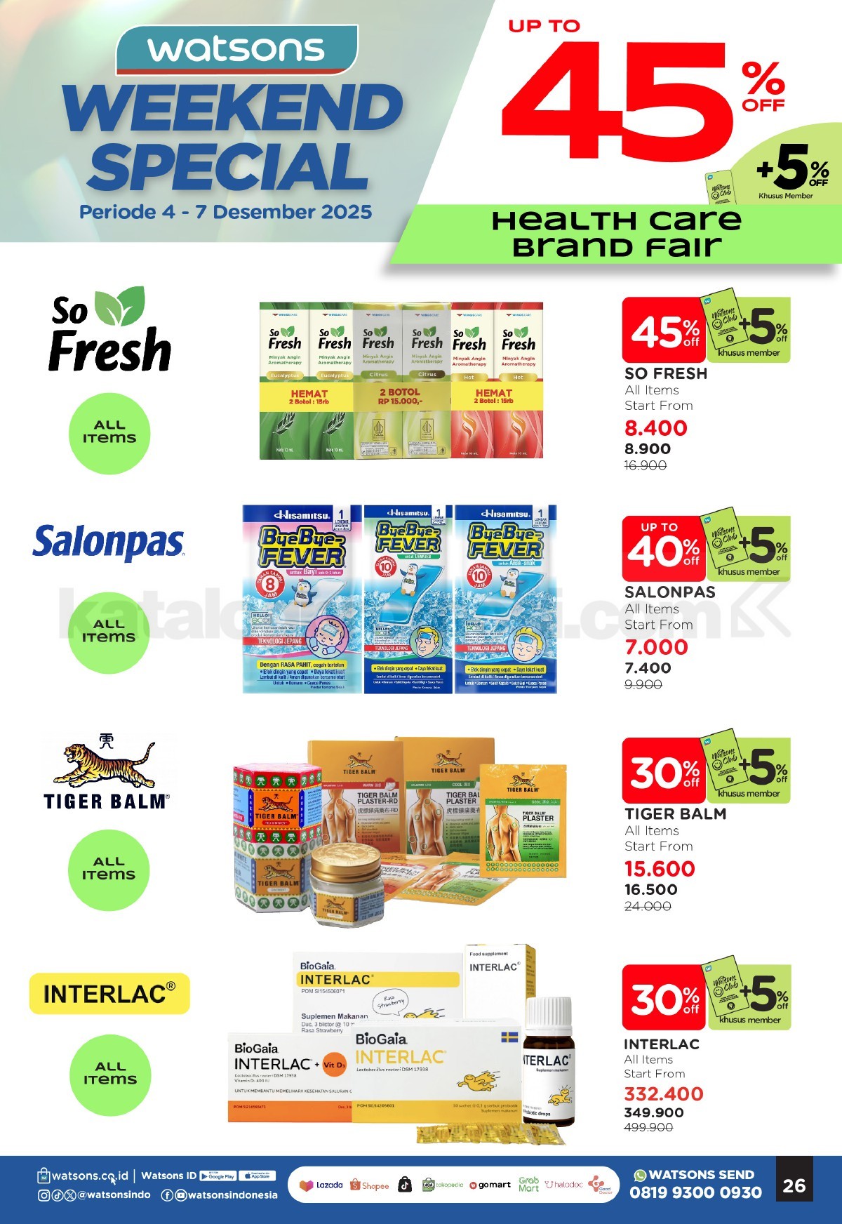 WATSONS WEEKEND SPECIAL Diskon hingga 50% WATSONS WEEKEND SPECIAL Diskon hingga 50% 26