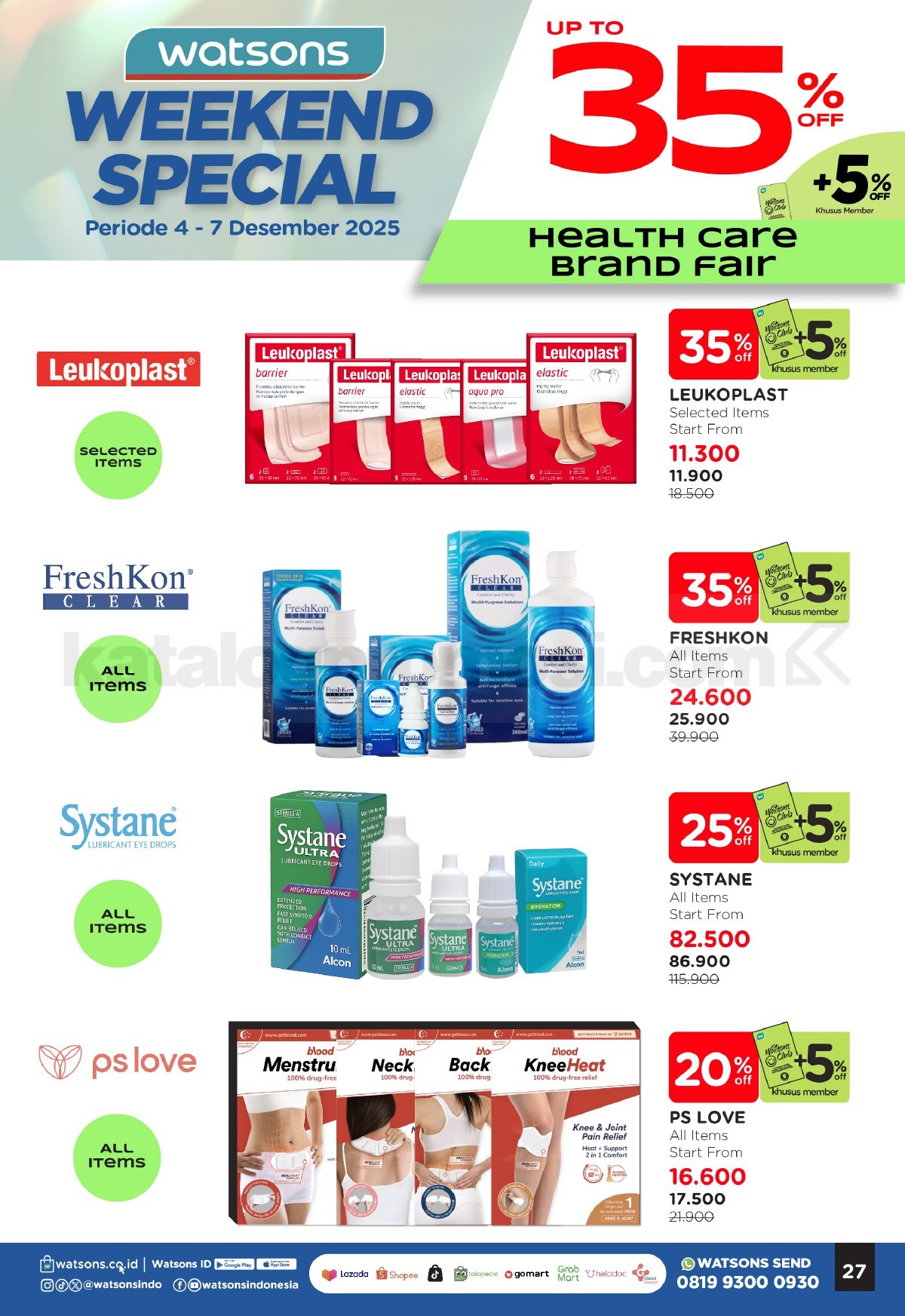 WATSONS WEEKEND SPECIAL Diskon hingga 50% WATSONS WEEKEND SPECIAL Diskon hingga 50% 27