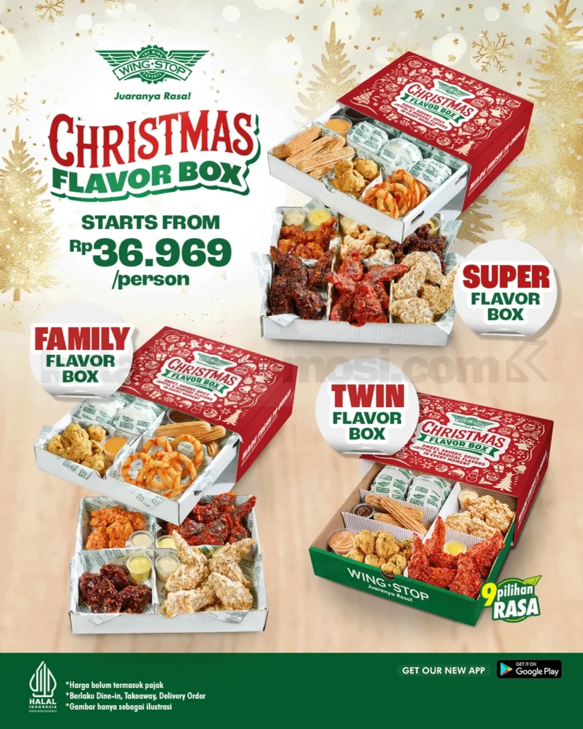 Promo Wingstop Christmas Flavor Box Start From Rp 36.969/ Person Promo Wingstop Christmas Flavor Box Start From Rp 36.969/ Person 1