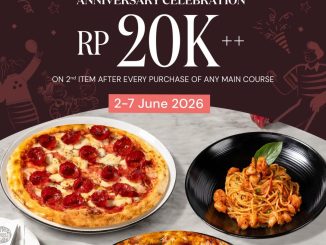 Promo Pizza Marzano Anniversary 20 Tahun Main Course Kedua Cuma Rp. 20.000 untuk pembelian satu main course