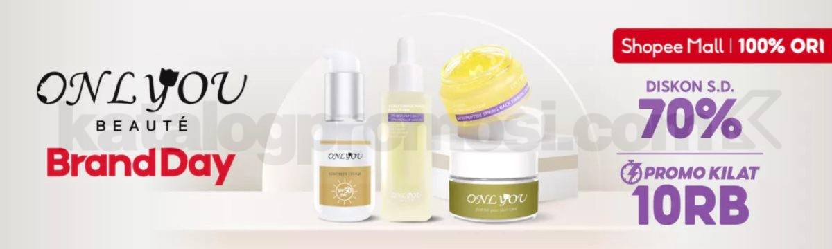 Brand Day ONLYOU di Shopee - Diskon hingga 70% & PROMO KILAT!