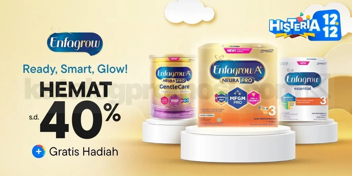 Enfagrow Spesial Blibli 12.12 Hemat 40% + Gratis Hadiah!