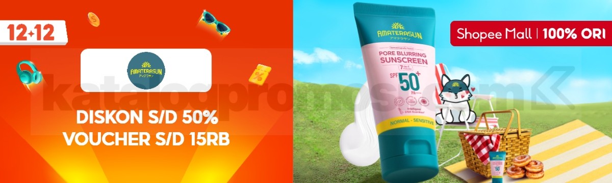 Promo Amaterasun Shopee 12.12 Diskon 50% + Voucher 15K 