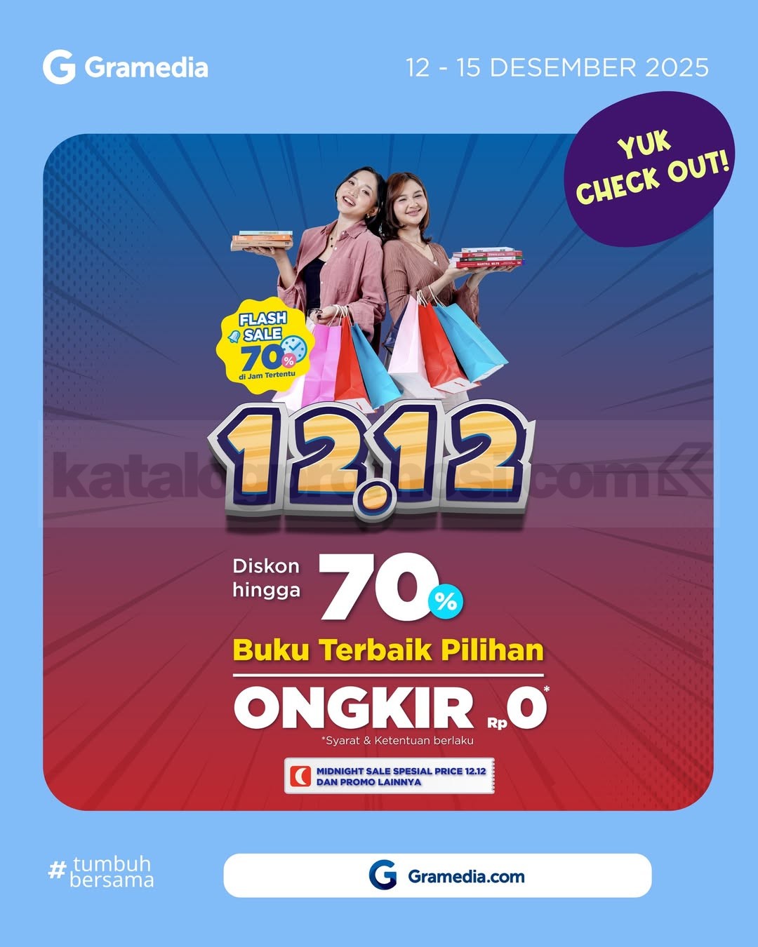 Promo Gramedia 12.12 Diskon hingga 70% & Midnight Sale Special Price!