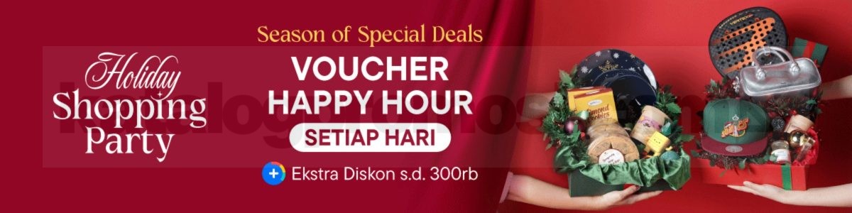 Promo Mix Year End Party Blibli Voucher Happy Hour & Beli 1 Gratis 1!