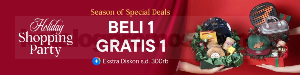 Promo Mix Year End Party Blibli Voucher Happy Hour & Beli 1 Gratis 1!