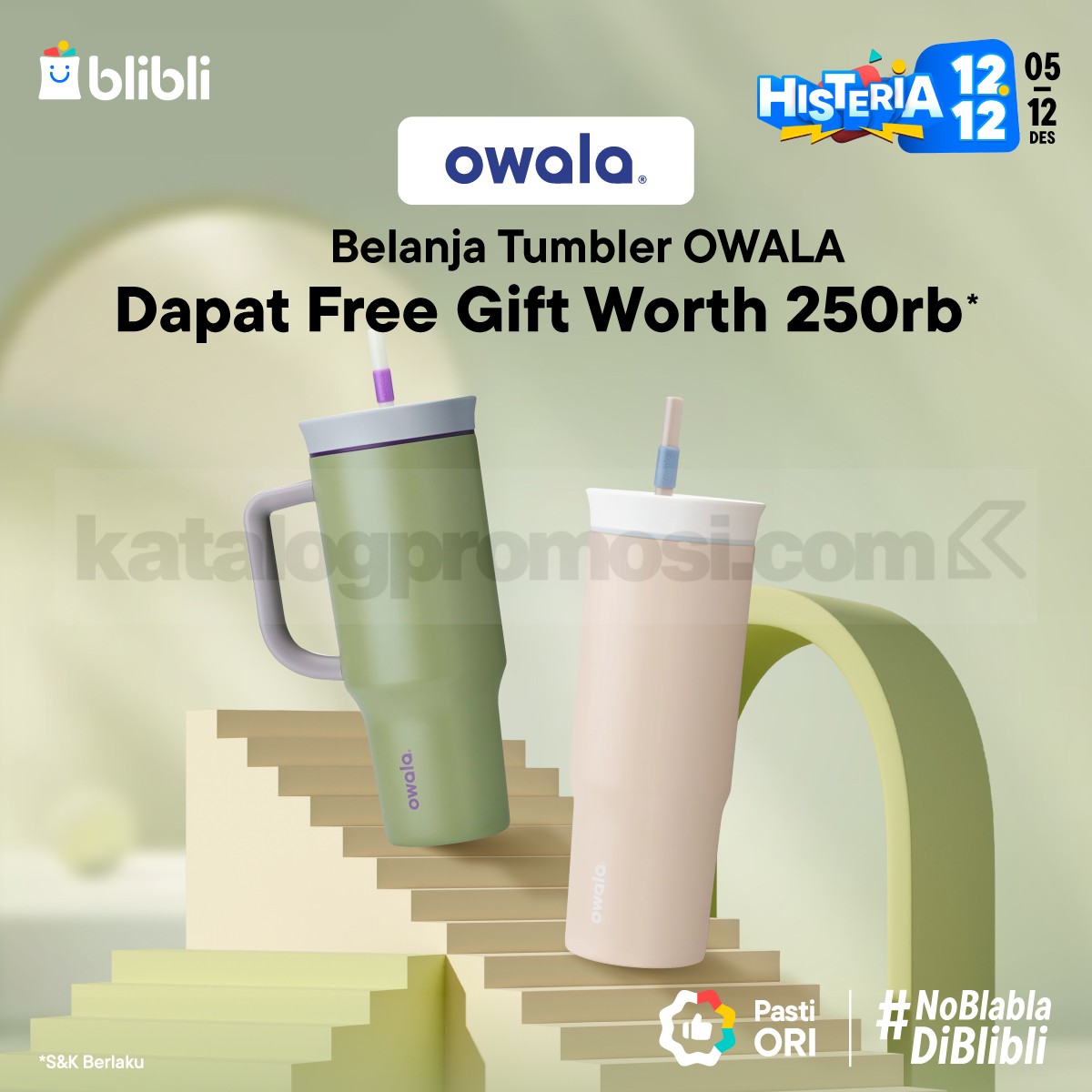 Promo Owala Blibli 12.12 Belanja Tumbler Gratis Hadiah 250K!