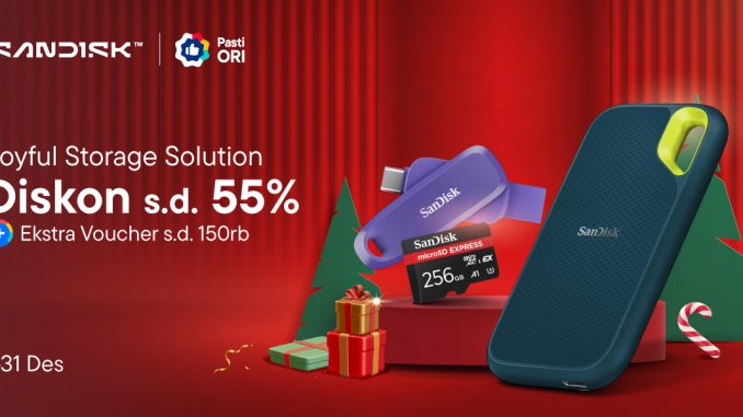 Promo SanDisk Diskon hingga 55% + Ekstra Voucher di Blibli