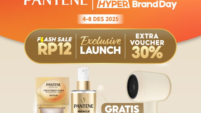 Promo Shopee Hyper Brand Day Pantene Flash Sale Rp12 + Extra Voucher 30%