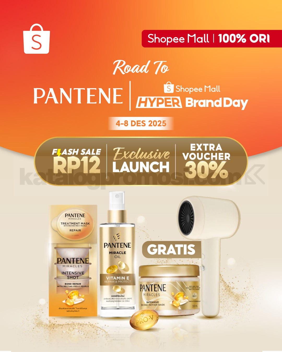 Promo Shopee Hyper Brand Day Pantene Flash Sale Rp12 + Extra Voucher 30%