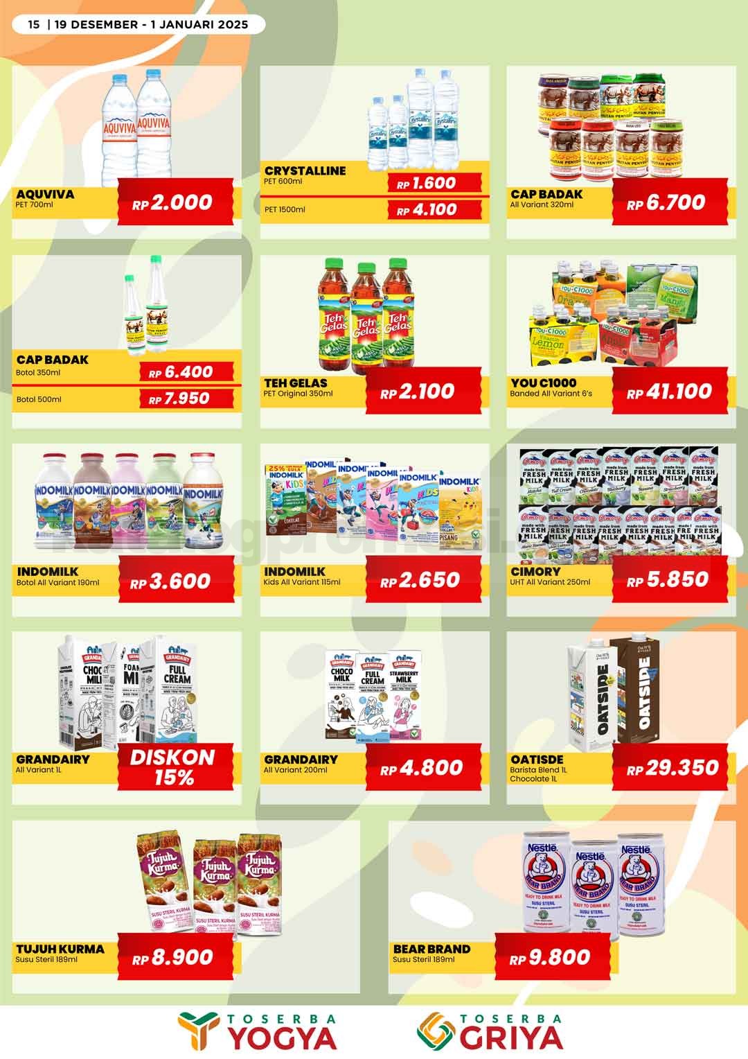 Katalog Promo Toserba Yogya Promo SERBA HEMAT 19 Desember - 01 Januari 2025 Katalog Promo Toserba Yogya Promo SERBA HEMAT 19 Desember - 01 Januari 2025 15