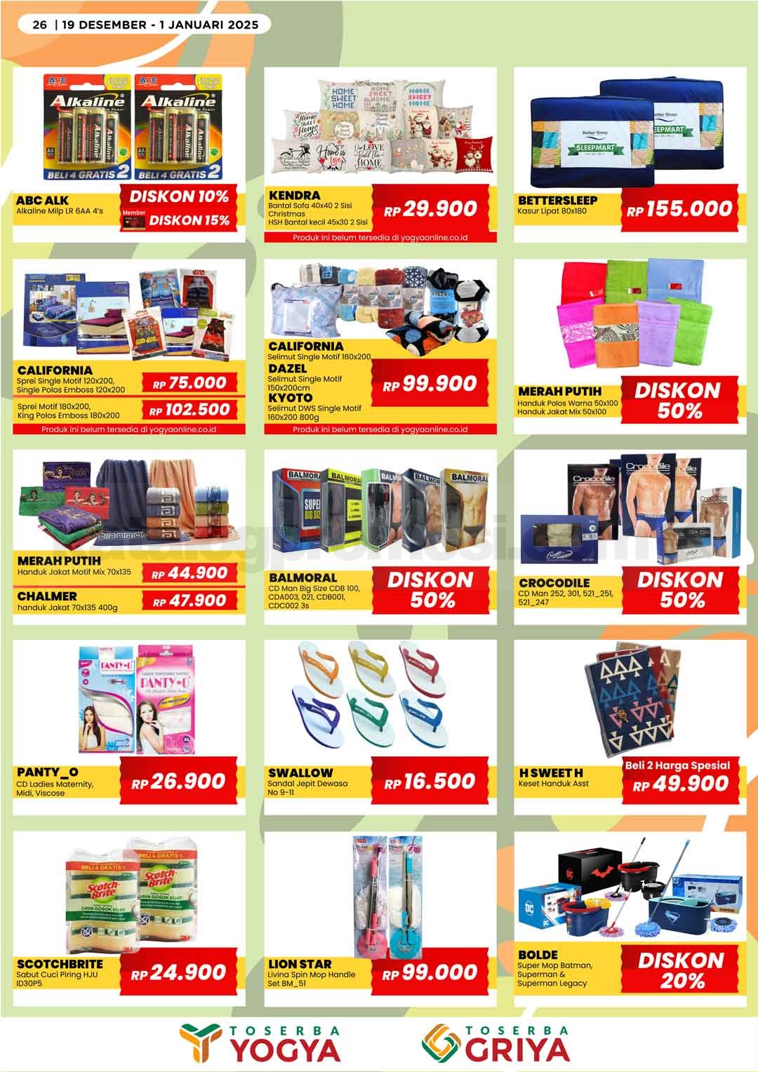 Katalog Promo Toserba Yogya Promo SERBA HEMAT 19 Desember - 01 Januari 2025 Katalog Promo Toserba Yogya Promo SERBA HEMAT 19 Desember - 01 Januari 2025 26