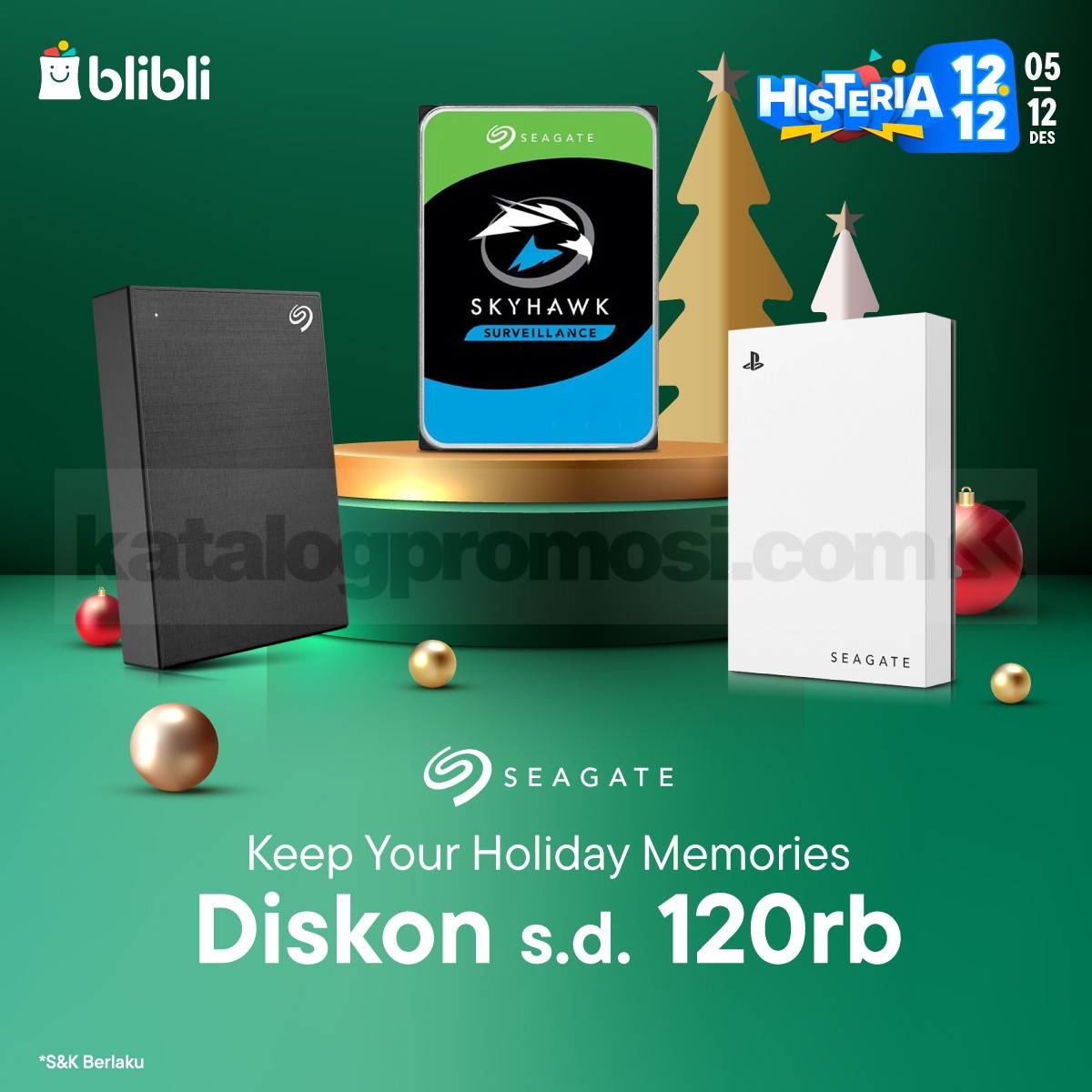 Seagate Spesial Blibli 12.12 Diskon hingga 120K!