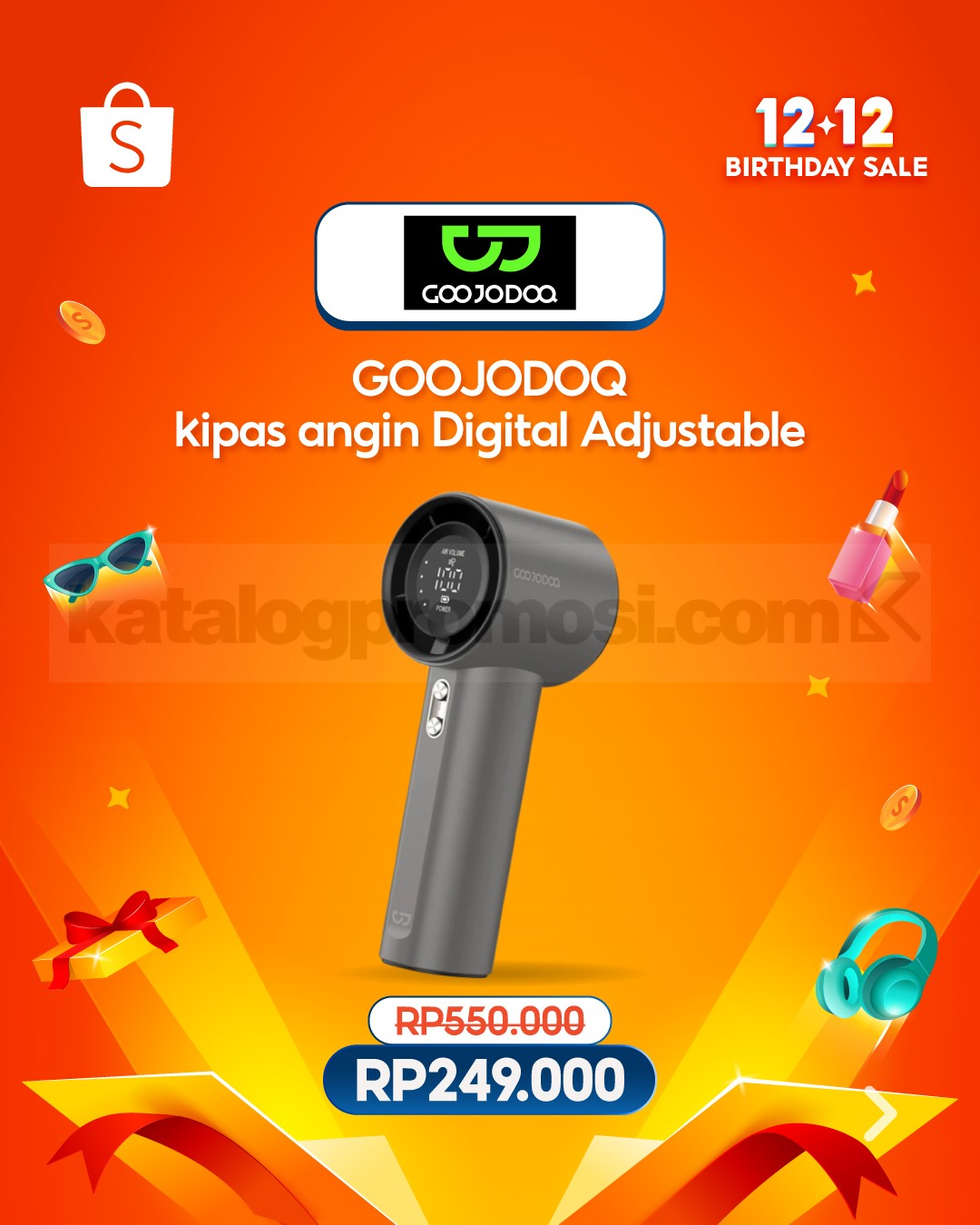 Shopee 12.12 Sale - Goojodoq Portable Fan Turun Harga!
