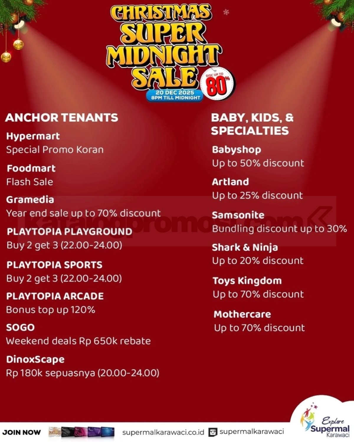 Christmas Super Midnight Sale up to 80% di Supermal Karawaci Christmas Super Midnight Sale up to 80% di Supermal Karawaci 9