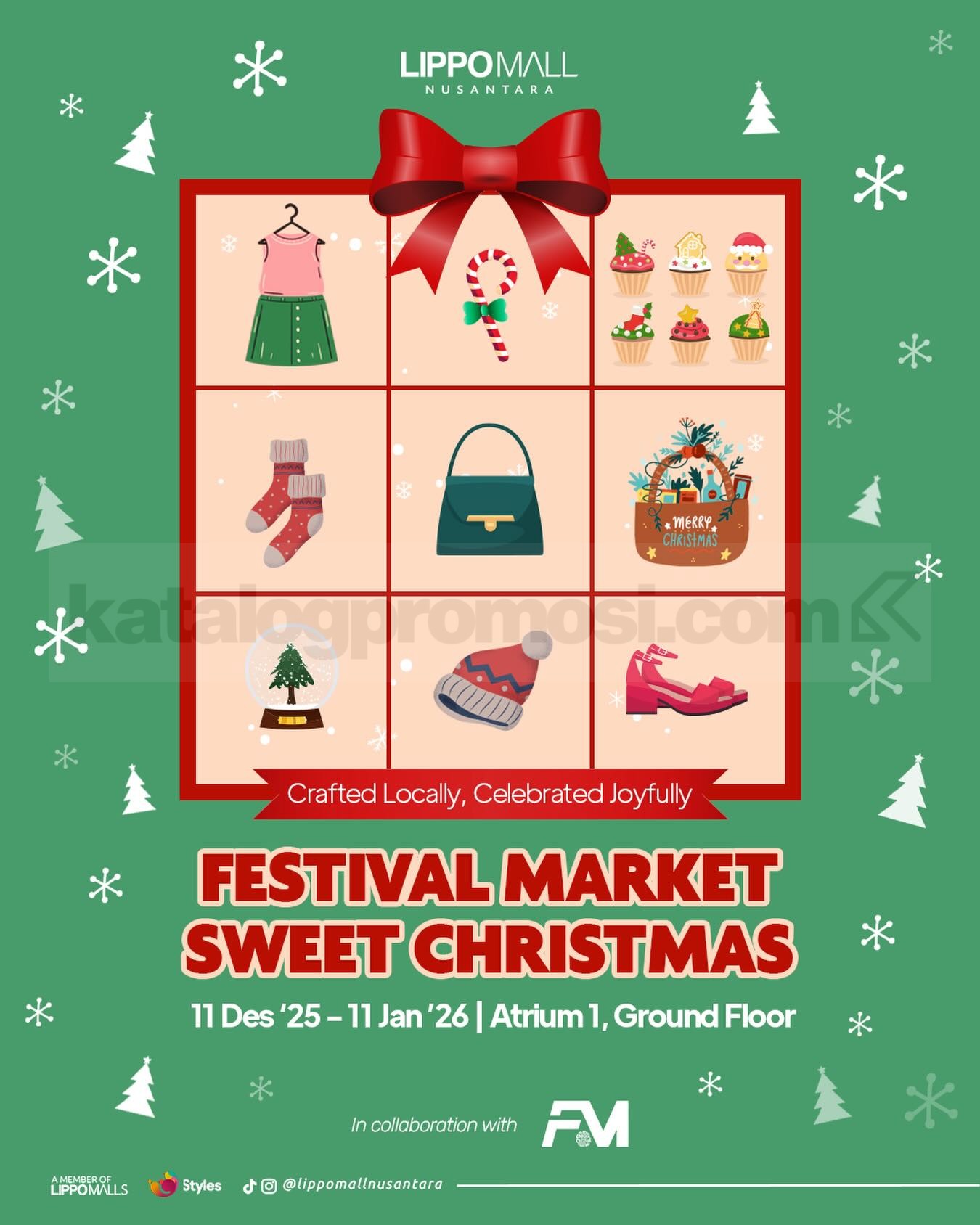 Festival Market Sweet Christmas di Lippo Mall Nusantara Festival Market Sweet Christmas di Lippo Mall Nusantara berlangsung 11 Desember 2025–11 Januari 2026.