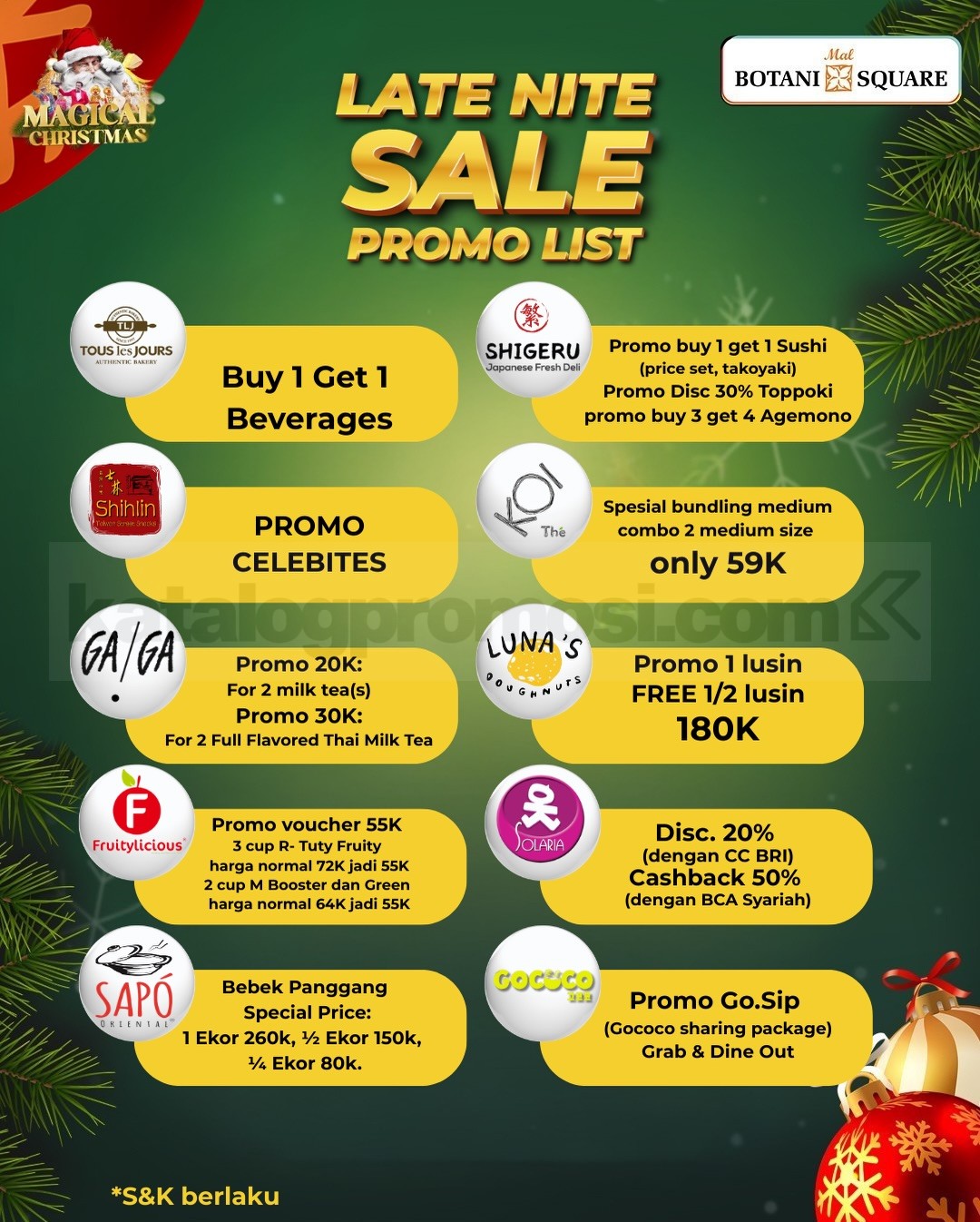 Magical Late Nite Sale up to 70% di Mal Botani Square Bogor Magical Late Nite Sale up to 70% di Mal Botani Square Bogor 15