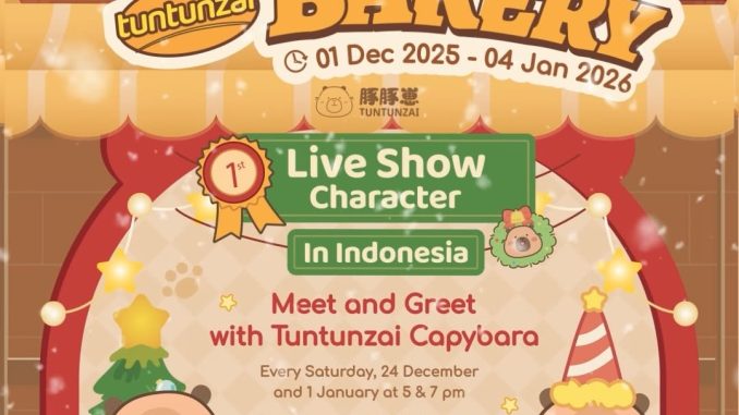 Tuntunzai Capybara Live Show di Galaxy Mall Surabaya dengan meet and greet dan Secret Box sepanjang Desember 2025