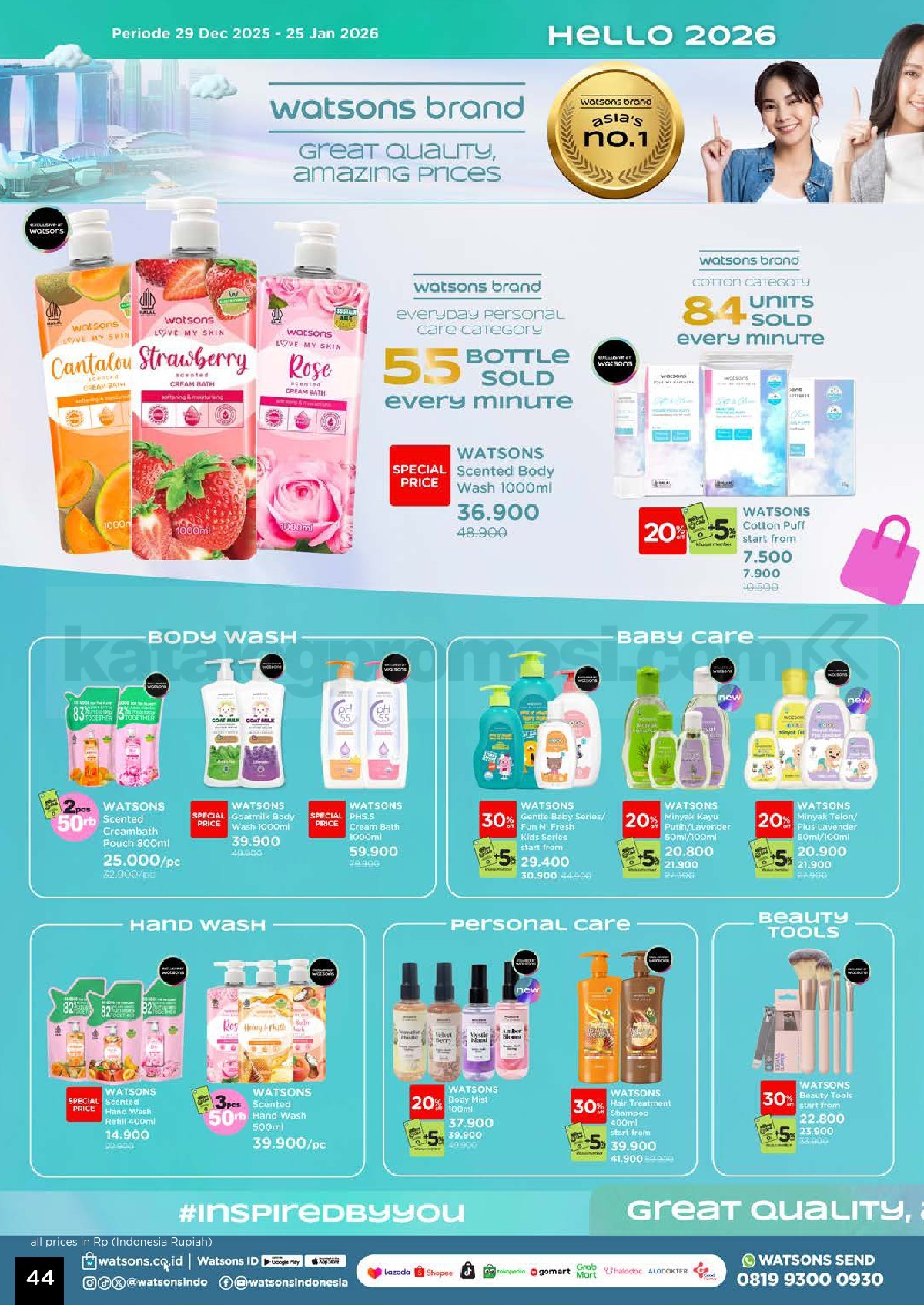 Katalog Belanja Watsons Terbaru Hello 2026 Diskon HINGGA 50% Katalog Belanja Watsons Terbaru Hello 2026 Diskon HINGGA 50% 44