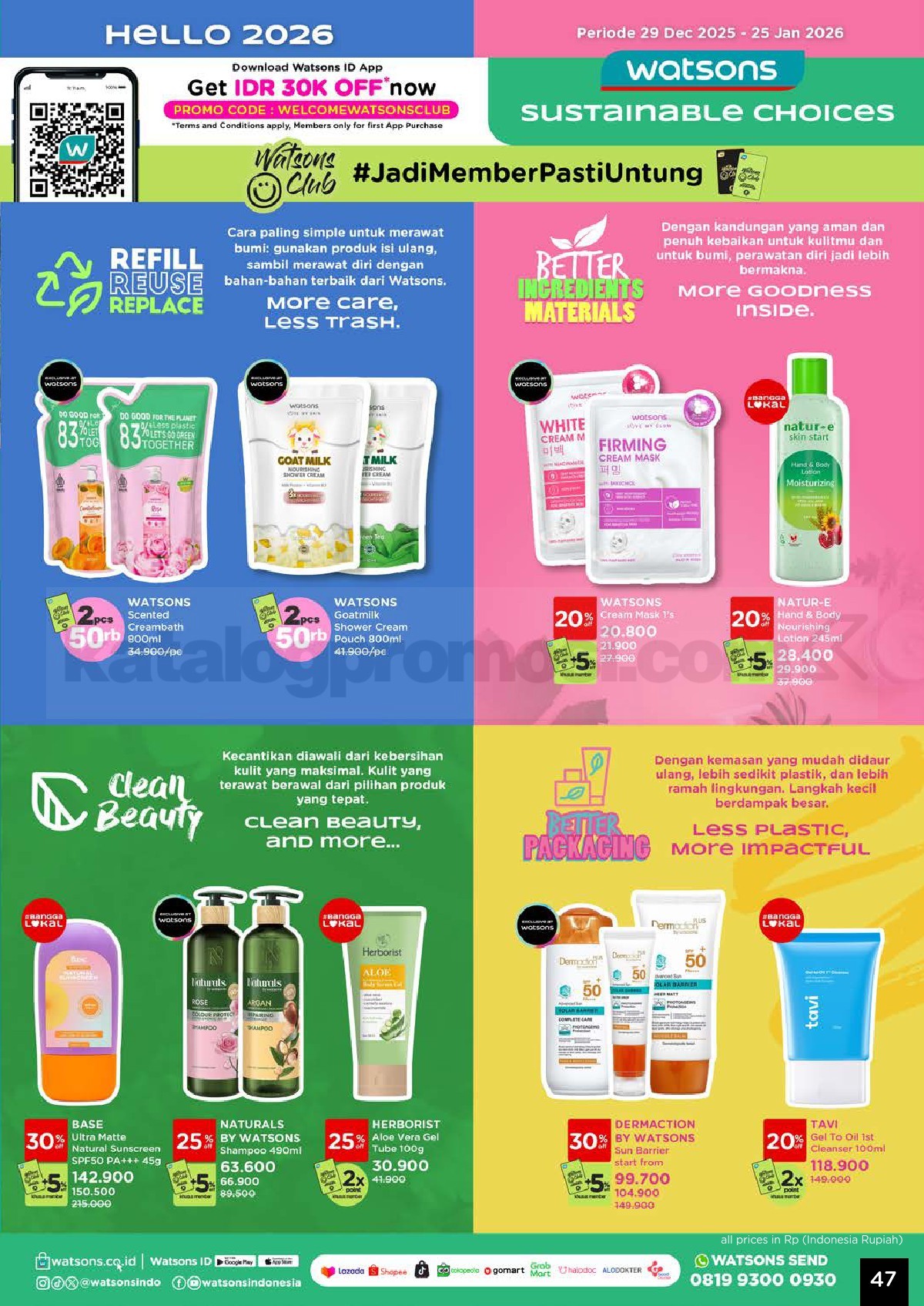 Katalog Belanja Watsons Terbaru Hello 2026 Diskon HINGGA 50% Katalog Belanja Watsons Terbaru Hello 2026 Diskon HINGGA 50% 47