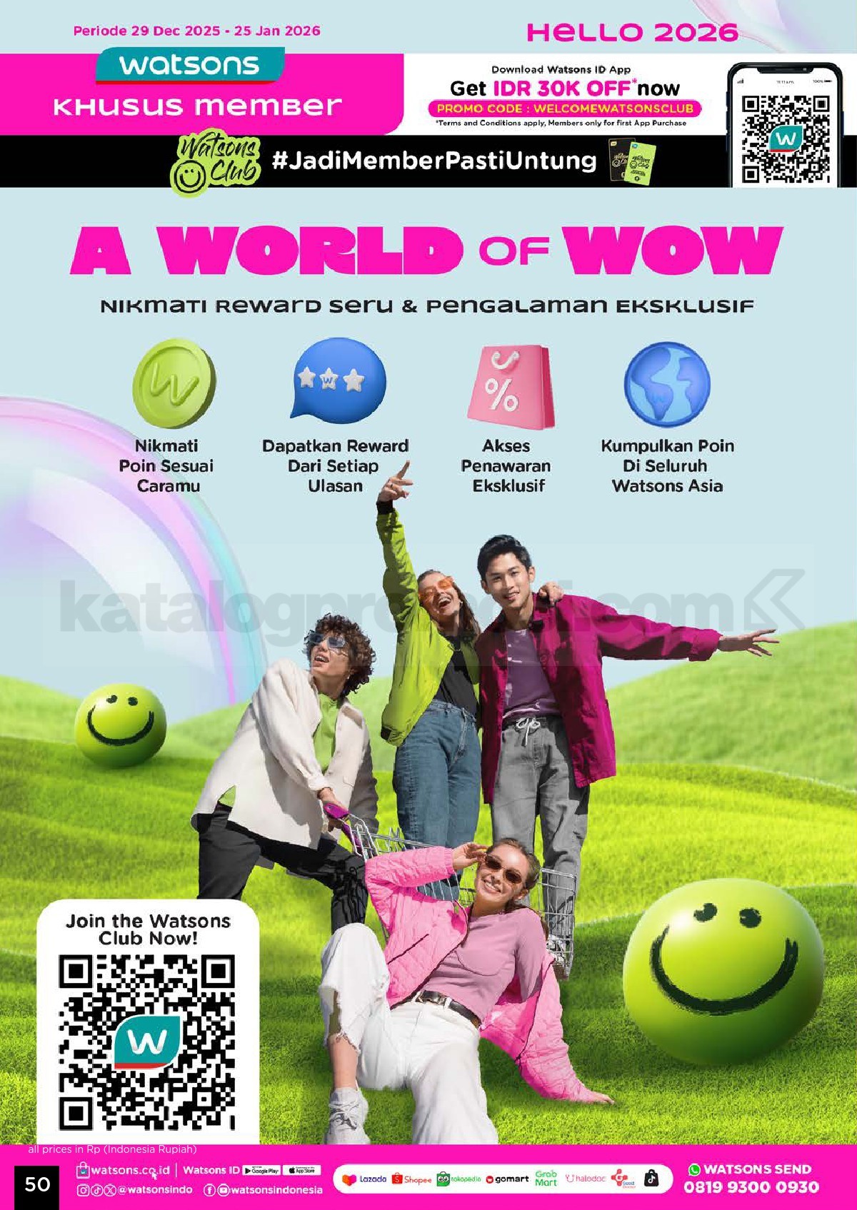 Katalog Belanja Watsons Terbaru Hello 2026 Diskon HINGGA 50% Katalog Belanja Watsons Terbaru Hello 2026 Diskon HINGGA 50% 50