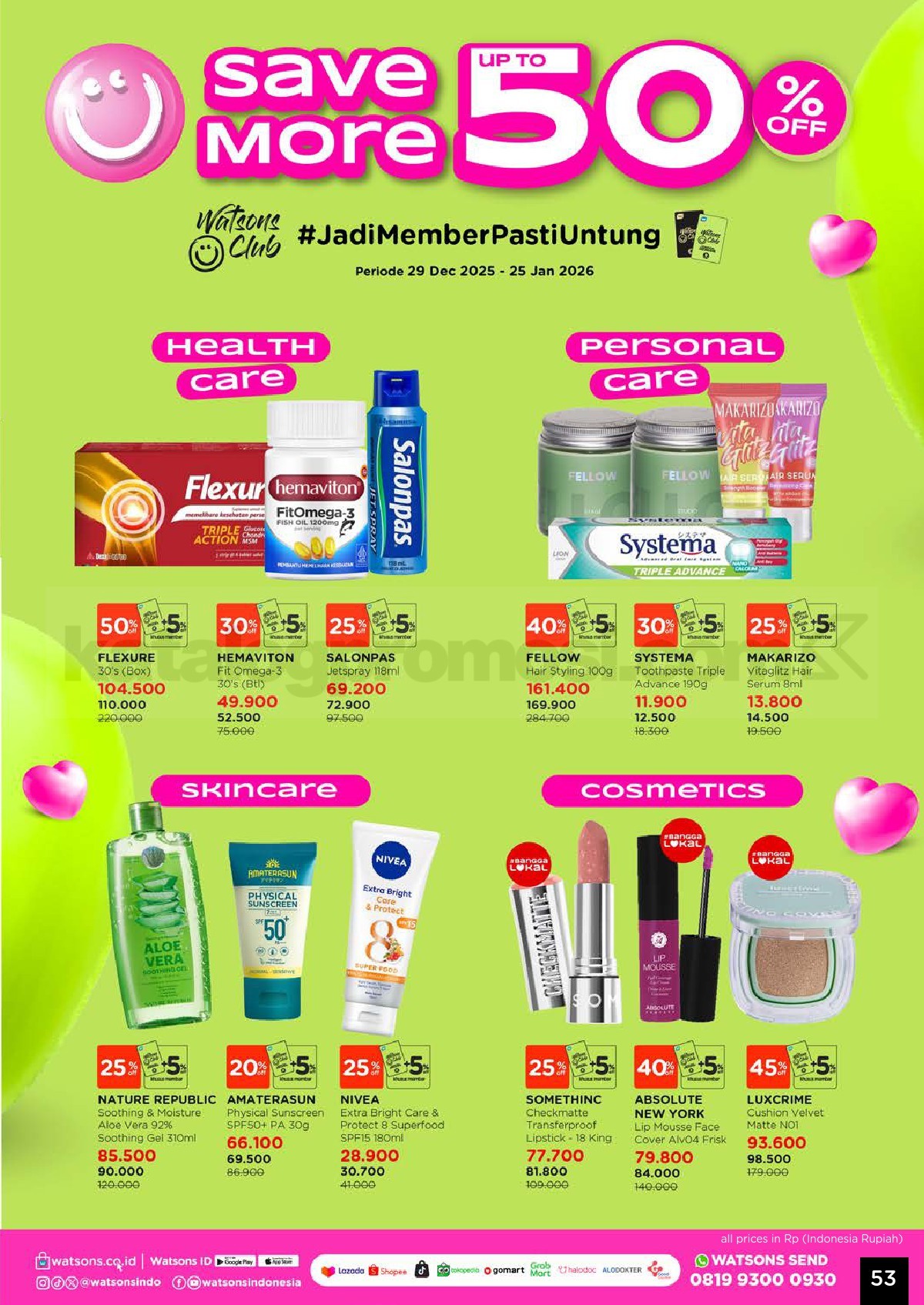 Katalog Belanja Watsons Terbaru Hello 2026 Diskon HINGGA 50% Katalog Belanja Watsons Terbaru Hello 2026 Diskon HINGGA 50% 53