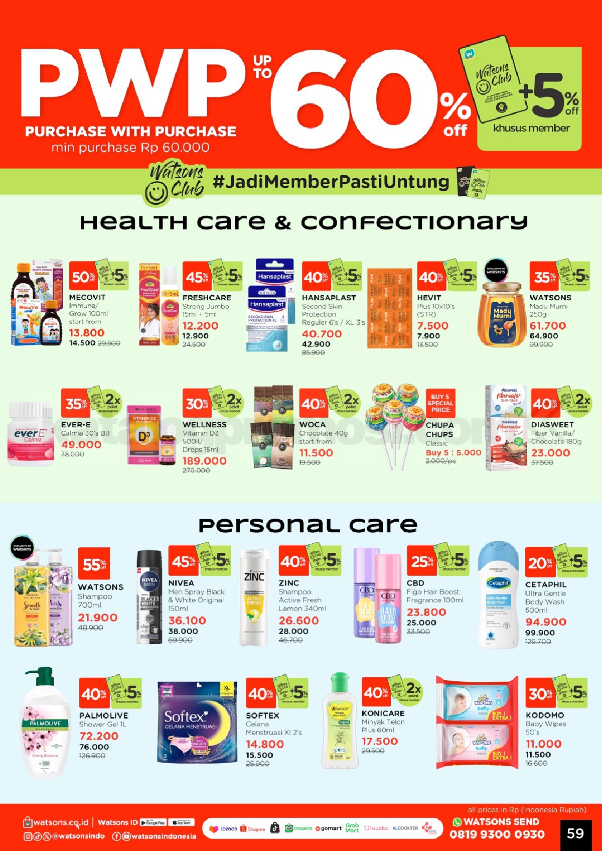 Katalog Belanja Watsons Terbaru Hello 2026 Diskon HINGGA 50% Katalog Belanja Watsons Terbaru Hello 2026 Diskon HINGGA 50% 59