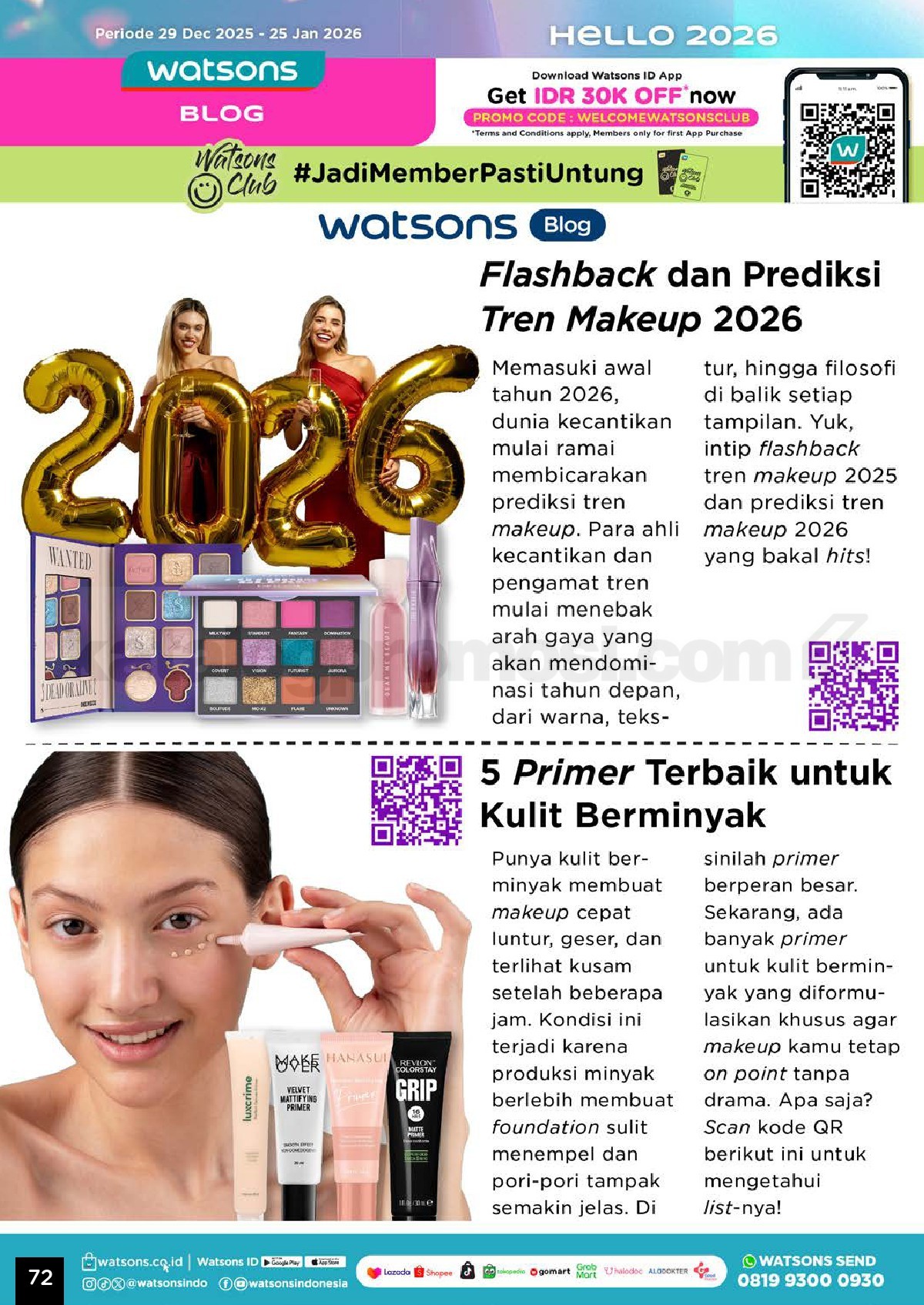 Katalog Belanja Watsons Terbaru Hello 2026 Diskon HINGGA 50% Katalog Belanja Watsons Terbaru Hello 2026 Diskon HINGGA 50% 72