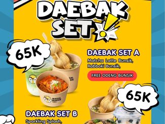 Promo Magal Daebak Set mulai Rp. 65.000 gratis Odeng dengan pilihan Rabboki atau Dosirak