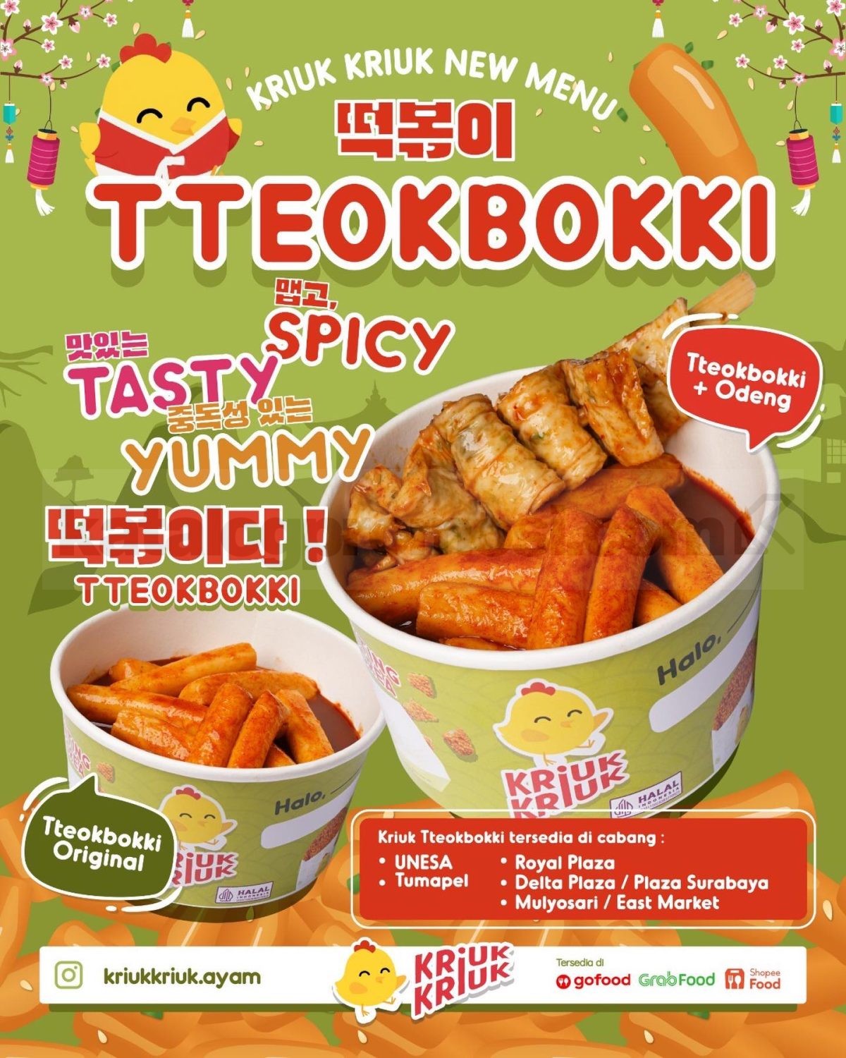 Promo Kriuk Kriuk Menu Baru! Tteokbokki + Odeng Promo Kriuk Kriuk Menu Baru! Tteokbokki + Odeng 1