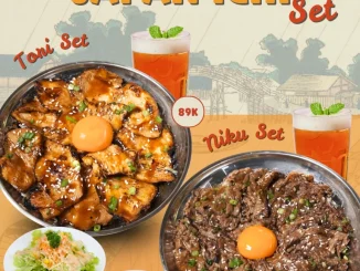 Promo Pan & Co Japan Ichi Set mulai Rp. 89.000 pilihan Tori atau Niku lengkap dengan salad dan ice tea