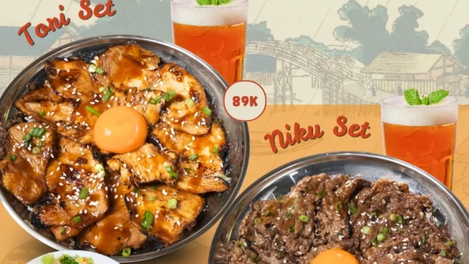 Promo Pan & Co Japan Ichi Set mulai Rp. 89.000 pilihan Tori atau Niku lengkap dengan salad dan ice tea