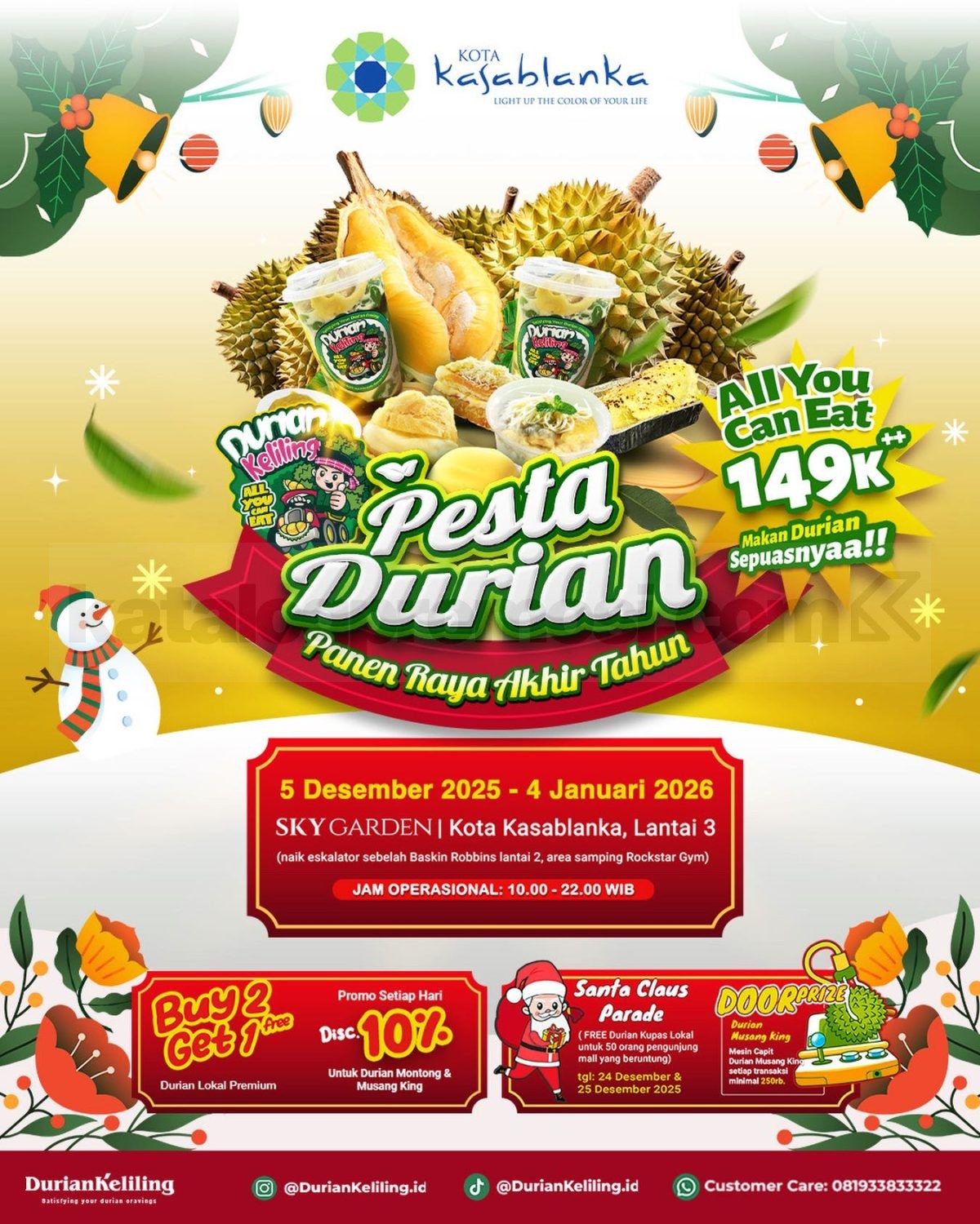 Pesta Durian Panen Raya Akhir Tahun 2025 di Kota Kasablanka Pesta Durian Panen Raya Akhir Tahun 2025 di Kota Kasablanka 1