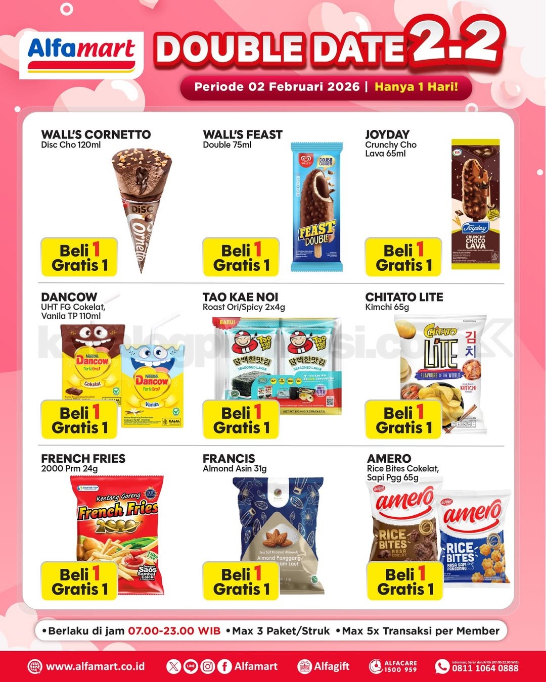 Promo Alfamart 2.2 Double Date Sale Beli 1 Gratis 1 Promo Alfamart 2.2 Double Date Sale Beli 1 Gratis 1