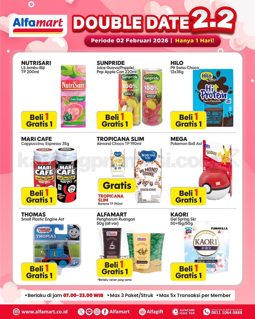 Promo Alfamart 2.2 Double Date Sale Beli 1 Gratis 1 Promo Alfamart 2.2 Double Date Sale Beli 1 Gratis 1 2