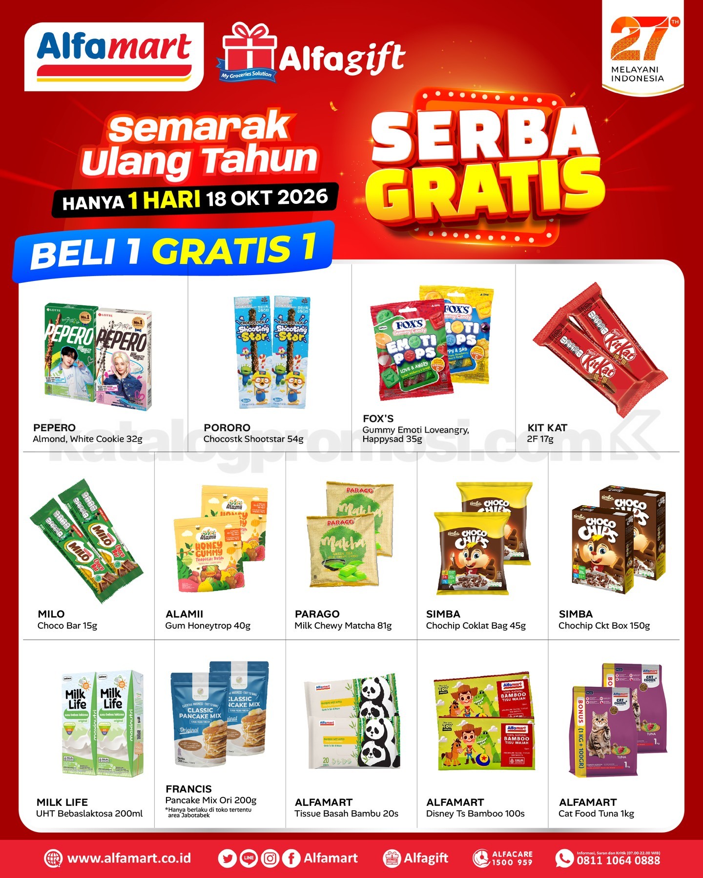 Promo Alfamart Ulang Tahun 27 Serba Gratis Beli 1 Gratis 1 Promo Alfamart Ulang Tahun 27 Serba Gratis Beli 1 Gratis 1 2