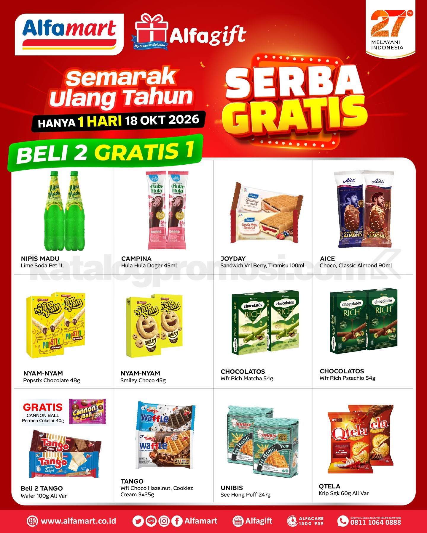 Promo Alfamart Ulang Tahun 27 Serba Gratis Beli 1 Gratis 1 Promo Alfamart Ulang Tahun 27 Serba Gratis Beli 1 Gratis 1 3