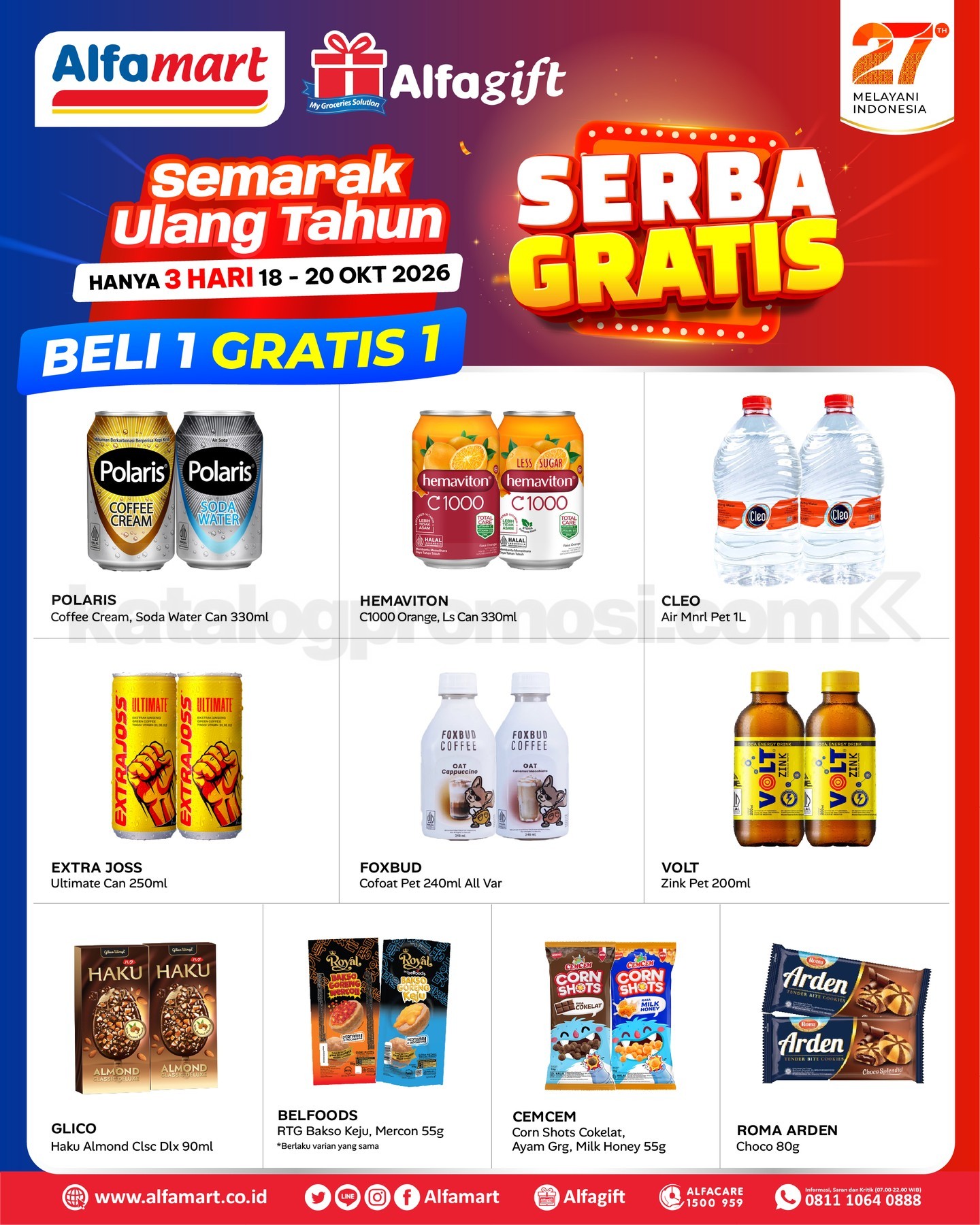 Promo Alfamart Ulang Tahun 27 Serba Gratis Beli 1 Gratis 1 Promo Alfamart Ulang Tahun 27 Serba Gratis Beli 1 Gratis 1 5