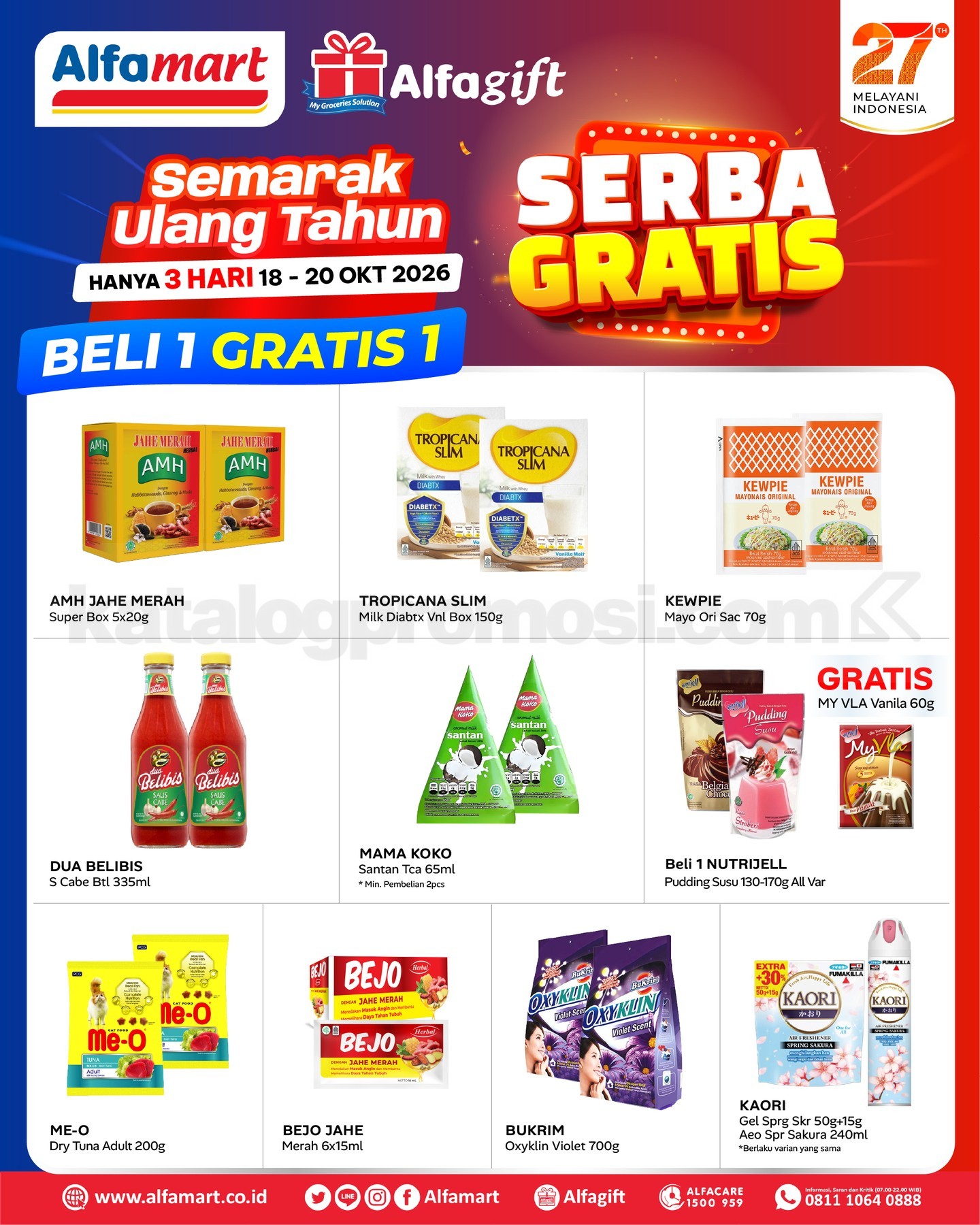 Promo Alfamart Ulang Tahun 27 Serba Gratis Beli 1 Gratis 1 Promo Alfamart Ulang Tahun 27 Serba Gratis Beli 1 Gratis 1 6
