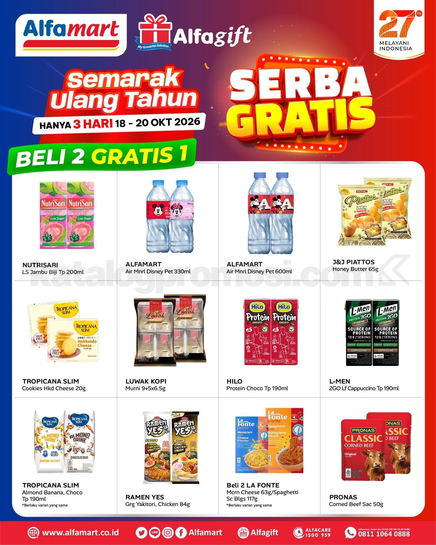 Promo Alfamart Ulang Tahun 27 Serba Gratis Beli 1 Gratis 1 Promo Alfamart Ulang Tahun 27 Serba Gratis Beli 1 Gratis 1 7