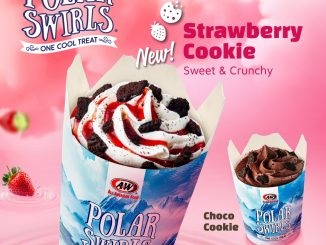 Promo A&W Polar Swirls Strawberry Cookie dessert es krim vanilla stroberi