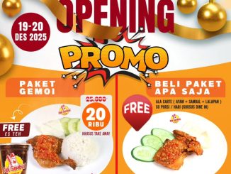 Promo Ayam Gepuk Pak Gembus Grand Opening Beli 1 Gratis 1 di Permata Cibubur dengan bonus ayam a la carte