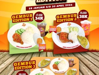 Promo Ayam Gepuk Pak Gembus NEW! Gembus Edition mulai Rp. 34.000 dengan pilihan dine in dan online