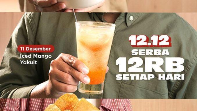 Promo Bakmi GM 12.12 Menu Spesial Serba Rp. 12.000 tebus Pangsit & Iced Mango Yakult, berlaku 10–12 Desember 2025.