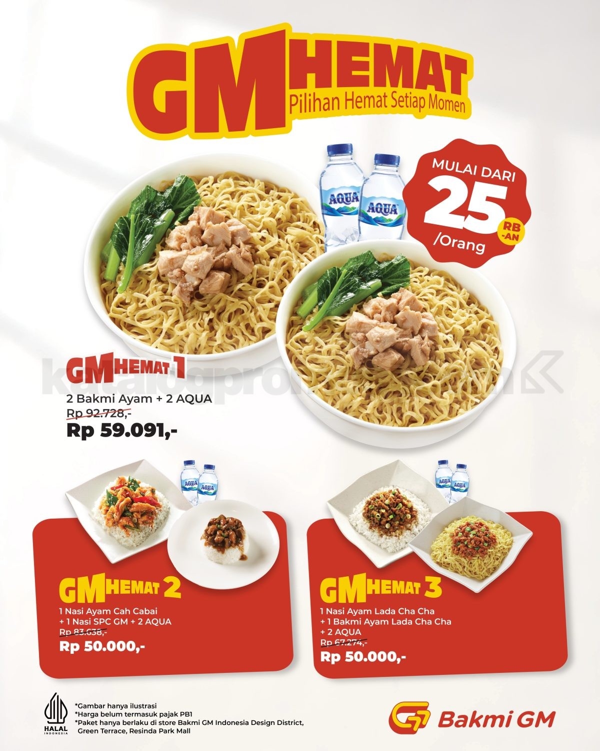 Promo Bakmi GM Paket Hemat Mulai Rp. 25 ribuan Promo Bakmi GM Paket Hemat Mulai Rp. 25 ribuan dengan pilihan paket makan berdua di outlet tertentu.