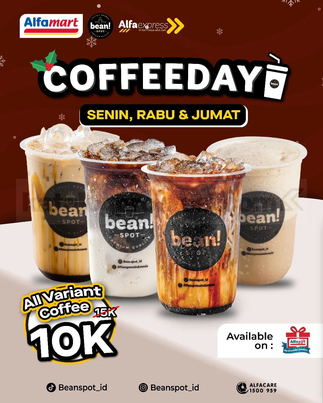 Promo Beanspot Coffee Day Semua Varian Mulai Rp. 10.000 Promo Beanspot Coffee Day semua varian mulai Rp 10.000 berlaku Desember 2025