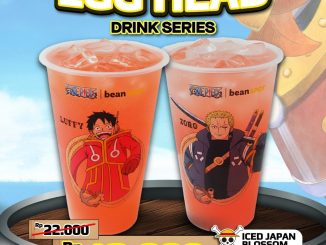 Promo beanSPOT One Piece Egg Head Drink Series Rp. 12.000 dengan minuman Iced Japan Blossom