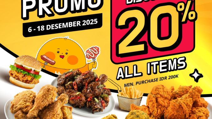 Promo BHC CHICKEN Opening Promo diskon 20% all items 1