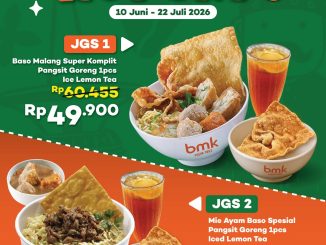 Promo BMK HUT Jakarta Paket Spesial Mulai Rp. 49.900 baso atau mie ayam plus pangsit goreng dan Ice Lemon Tea